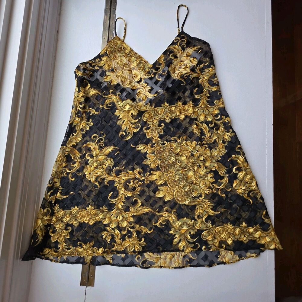 Vtg Victoria’s Secret Gold Label Camisole & Robe Lingerie Baby Doll 90s Y2K M/OS
